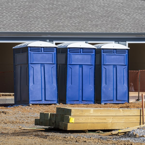 what is the expected delivery and pickup timeframe for the portable restrooms in Curtis